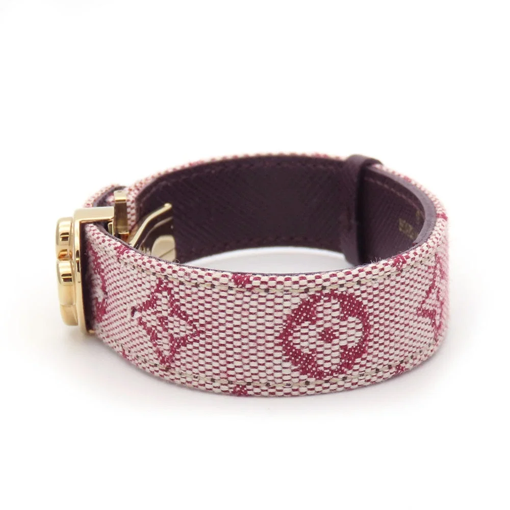LOUIS VUITTON Pink Monogram Charm Bracelet